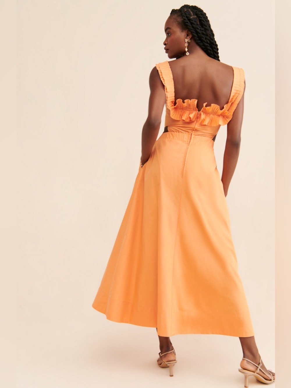 Sovere Rapture Maxi Dress Ruffled - Orange - Picture 2 of 7